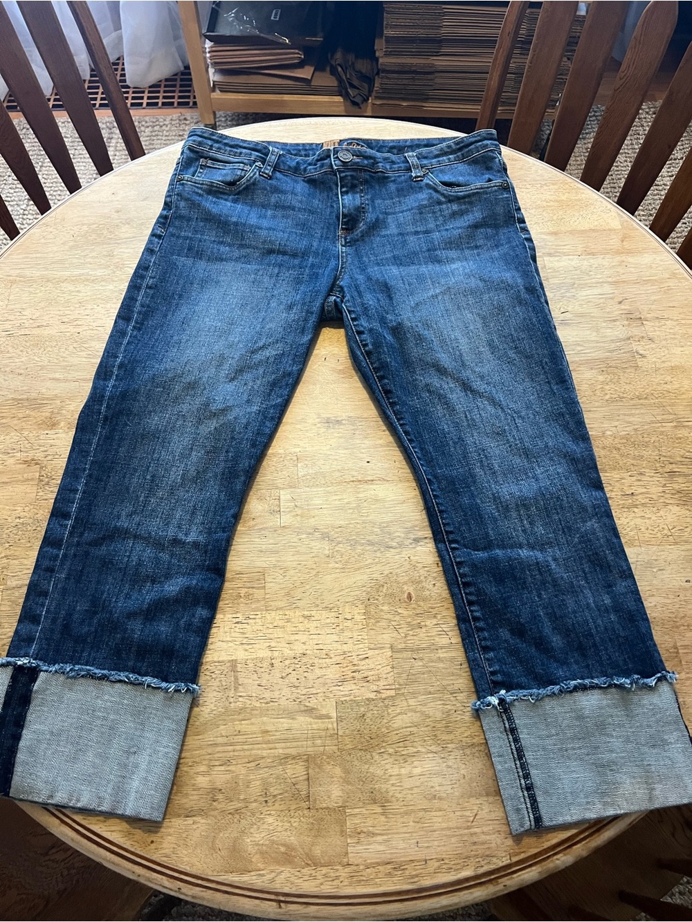 Kut from the Kloth Dark Blue Cuffed Jeans